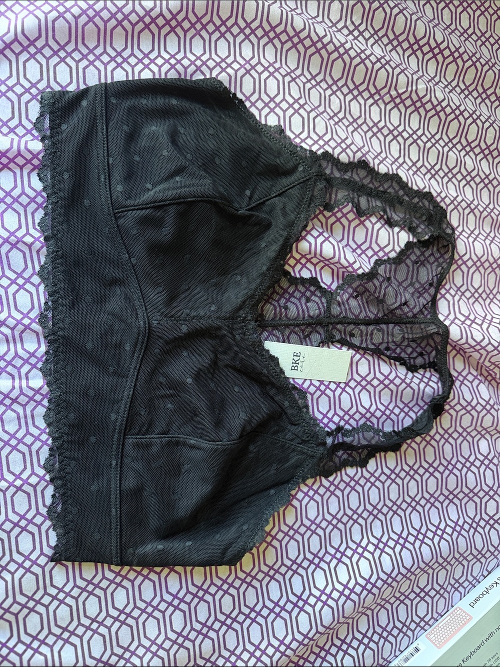 BKE Black Lace Racerback Bralette